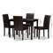 Baxton Studio Mia Modern Dark Brown Faux Leather Upholstered 5-Piece Dining Set 142-8029-8026 - alternate 5